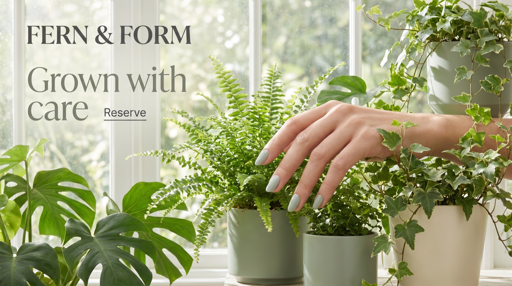 Fern & Form — Botanical · sage salon website concept